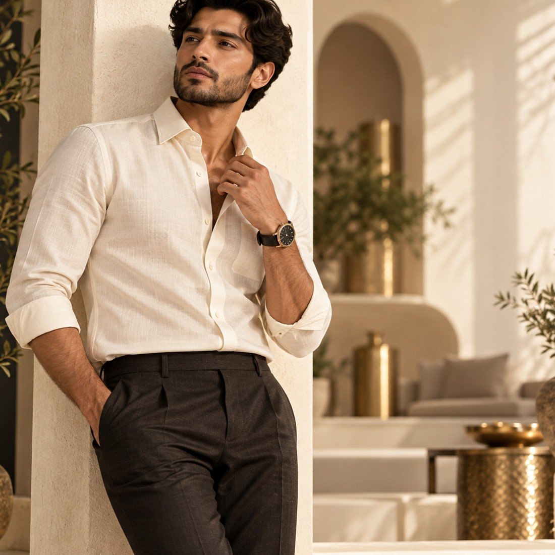 Classic Ivory Tailored Shirt
