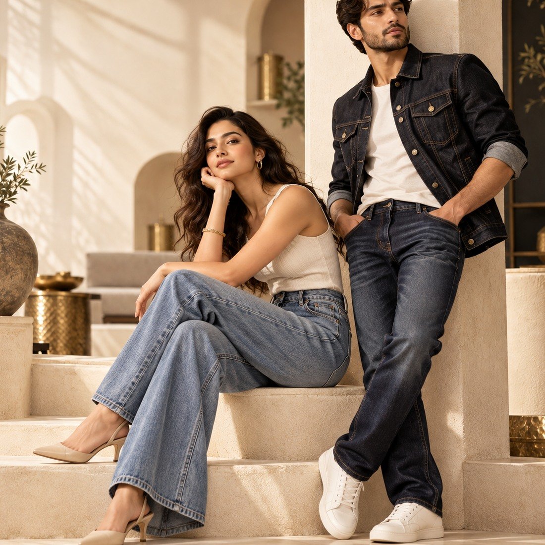 Light Wash Relaxed Denim