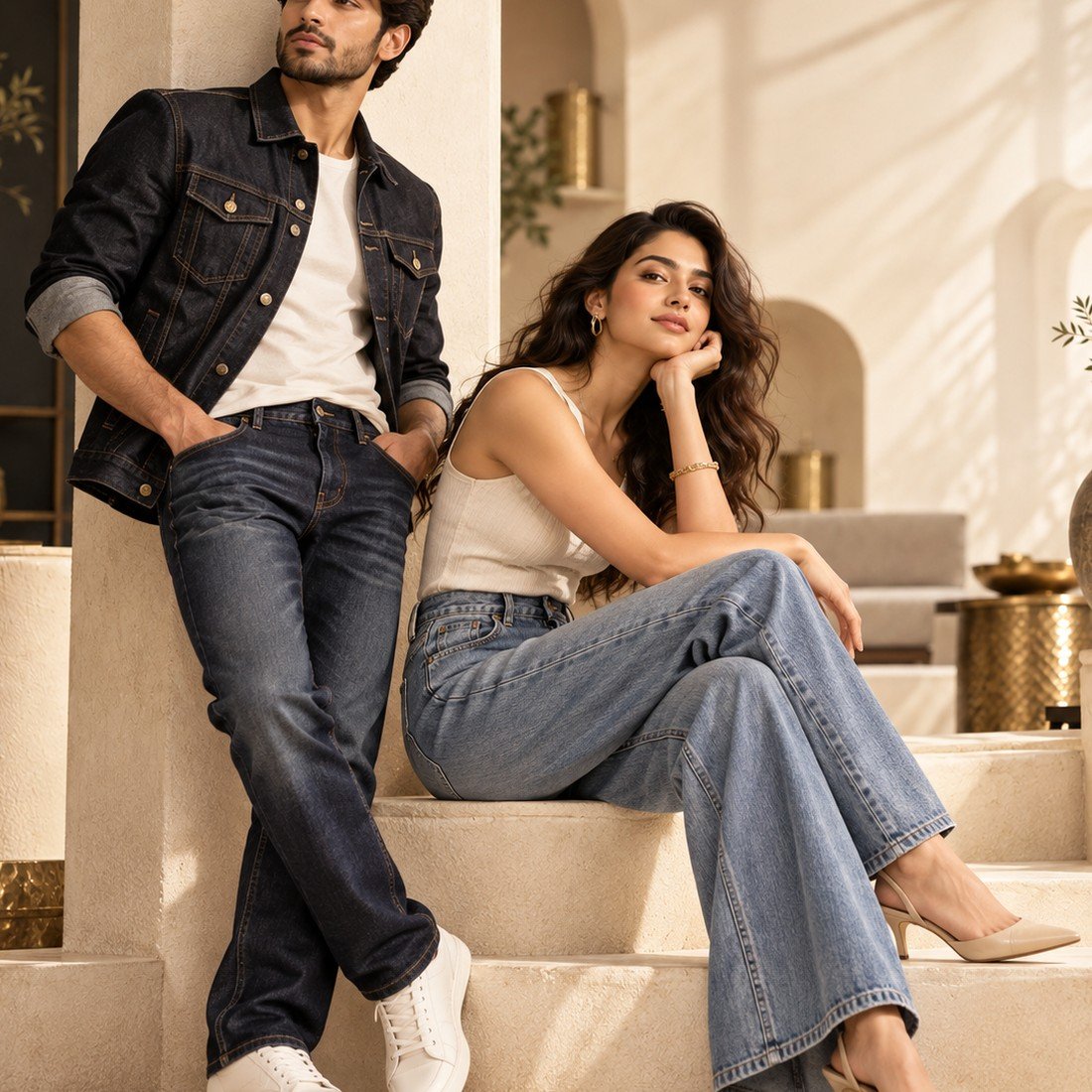 Modern Denim Layered Look alternate view — BrandYatra Clothing